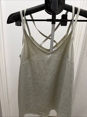 LuLaRoe Daniella strapped tank light Silver